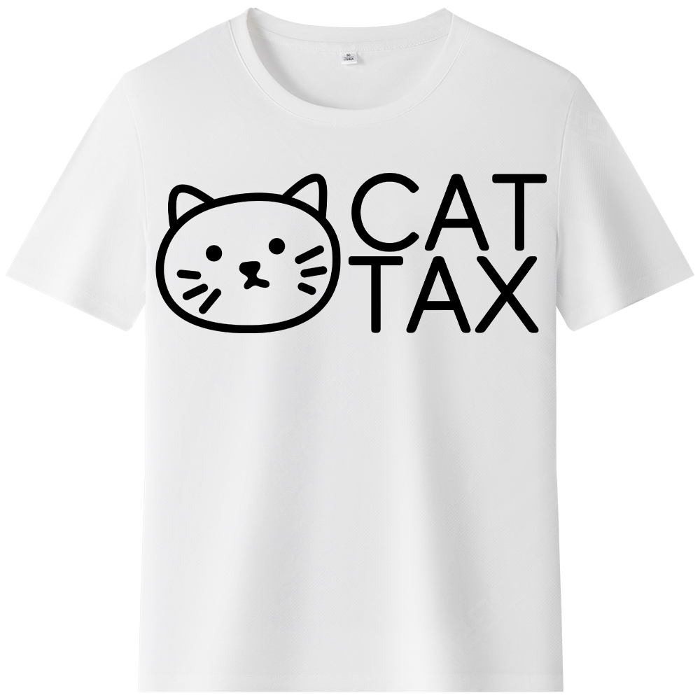 T-shirt Texte 'Cat Tax' Ver.4