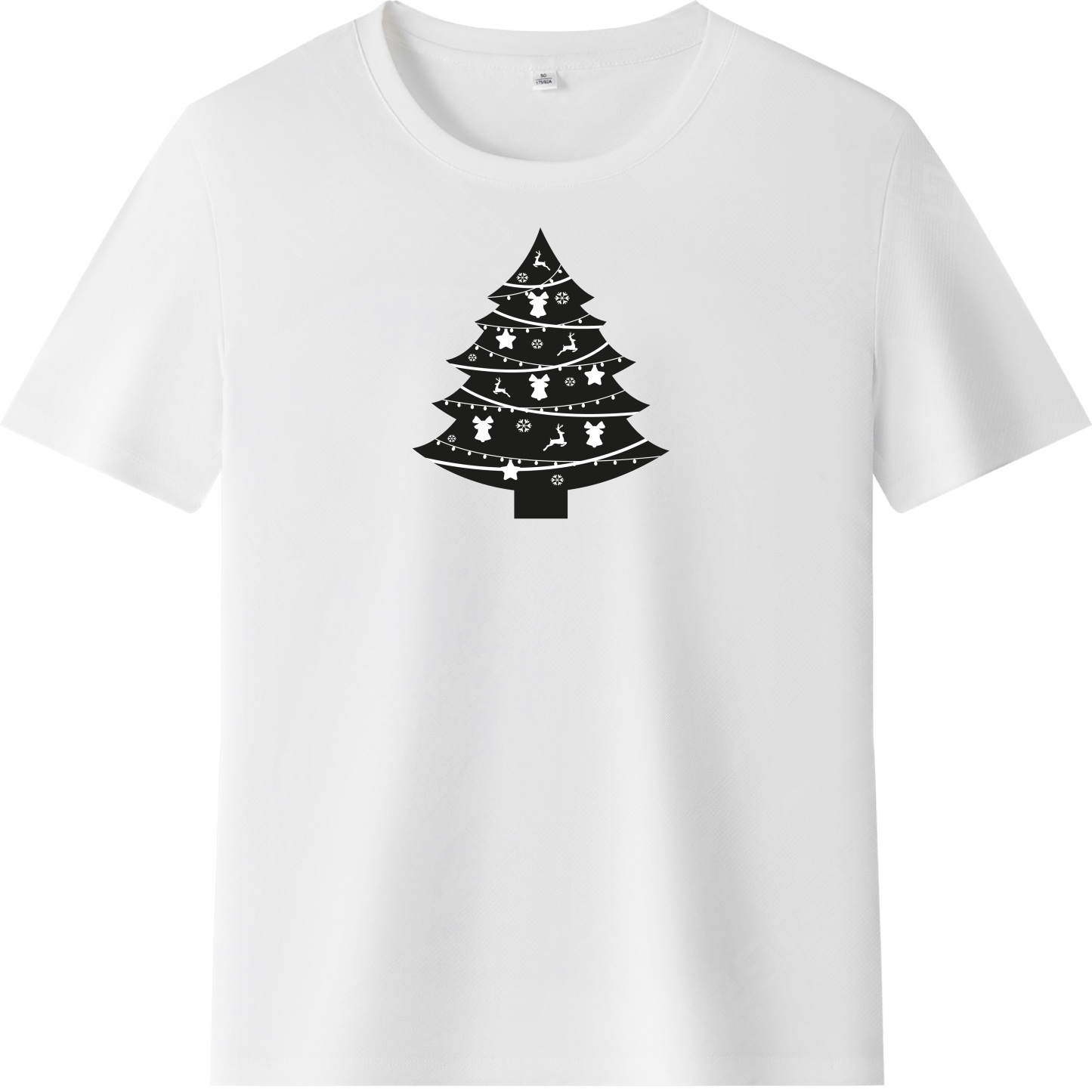 Adulte T-Shirt Arbre de Noël Monochrome Pour Noël Ver.2