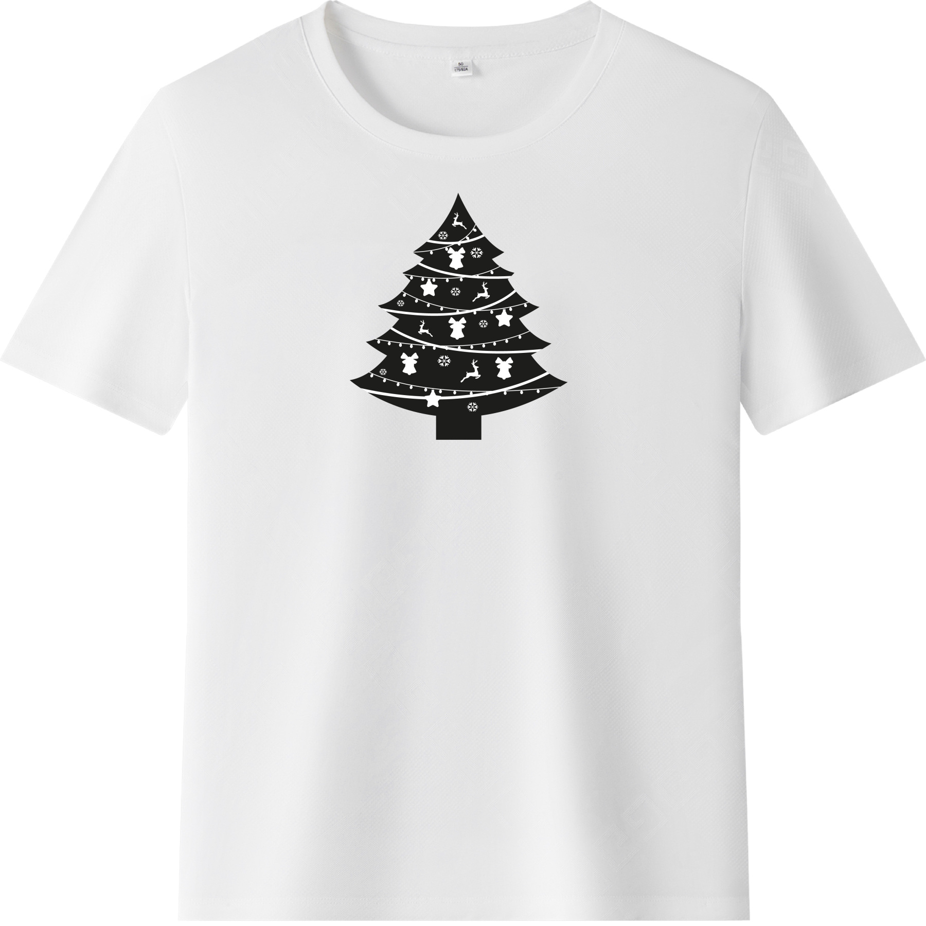 Adulte T-Shirt Arbre de Noël Monochrome Pour Noël Ver.2