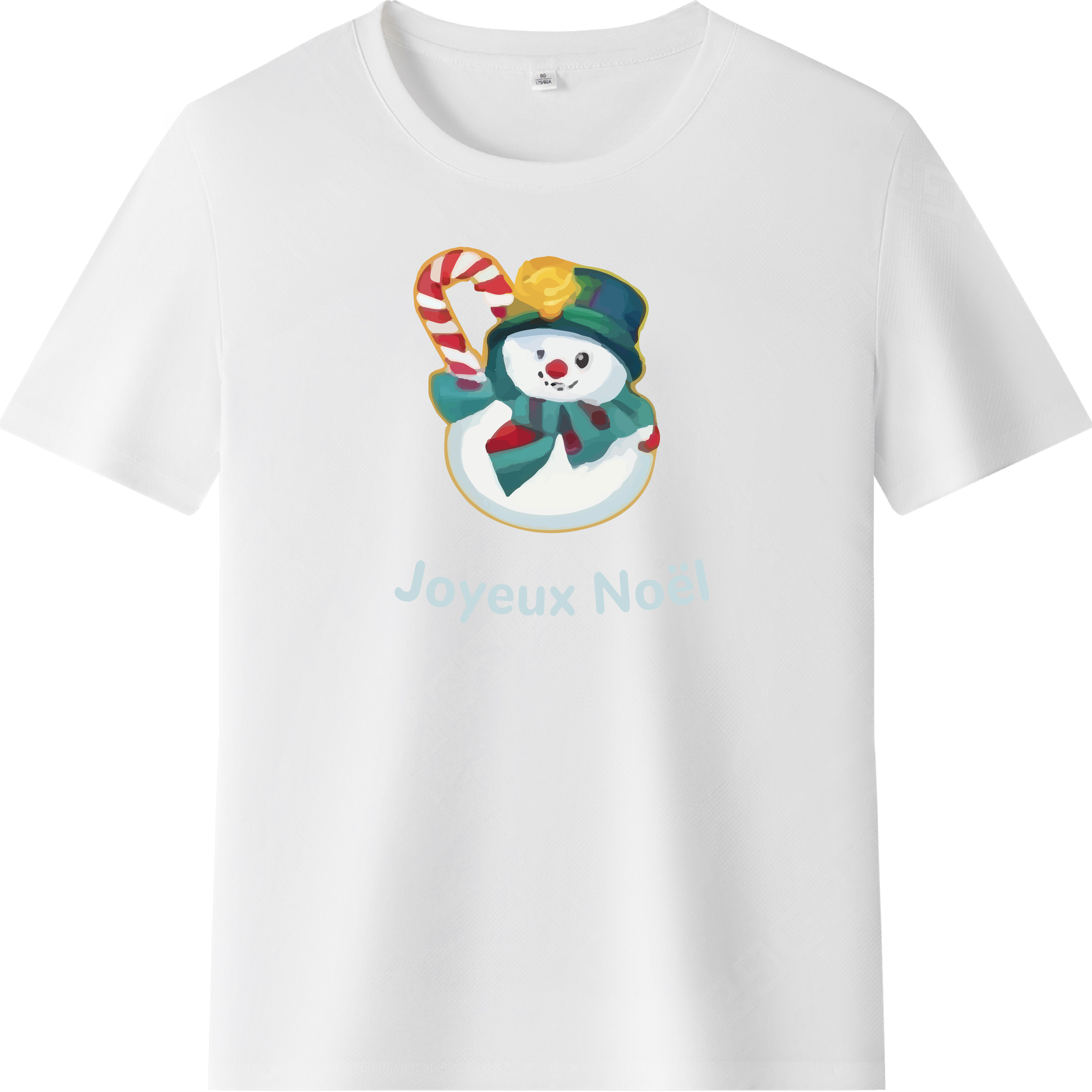 T-shirt Mignon Bonhomme de Neige Pour Noël Ver.2