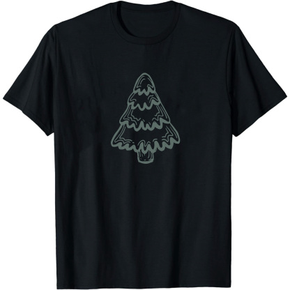 T-shirt Mignon Sapin de Noël Simple Pour Noël VER.8