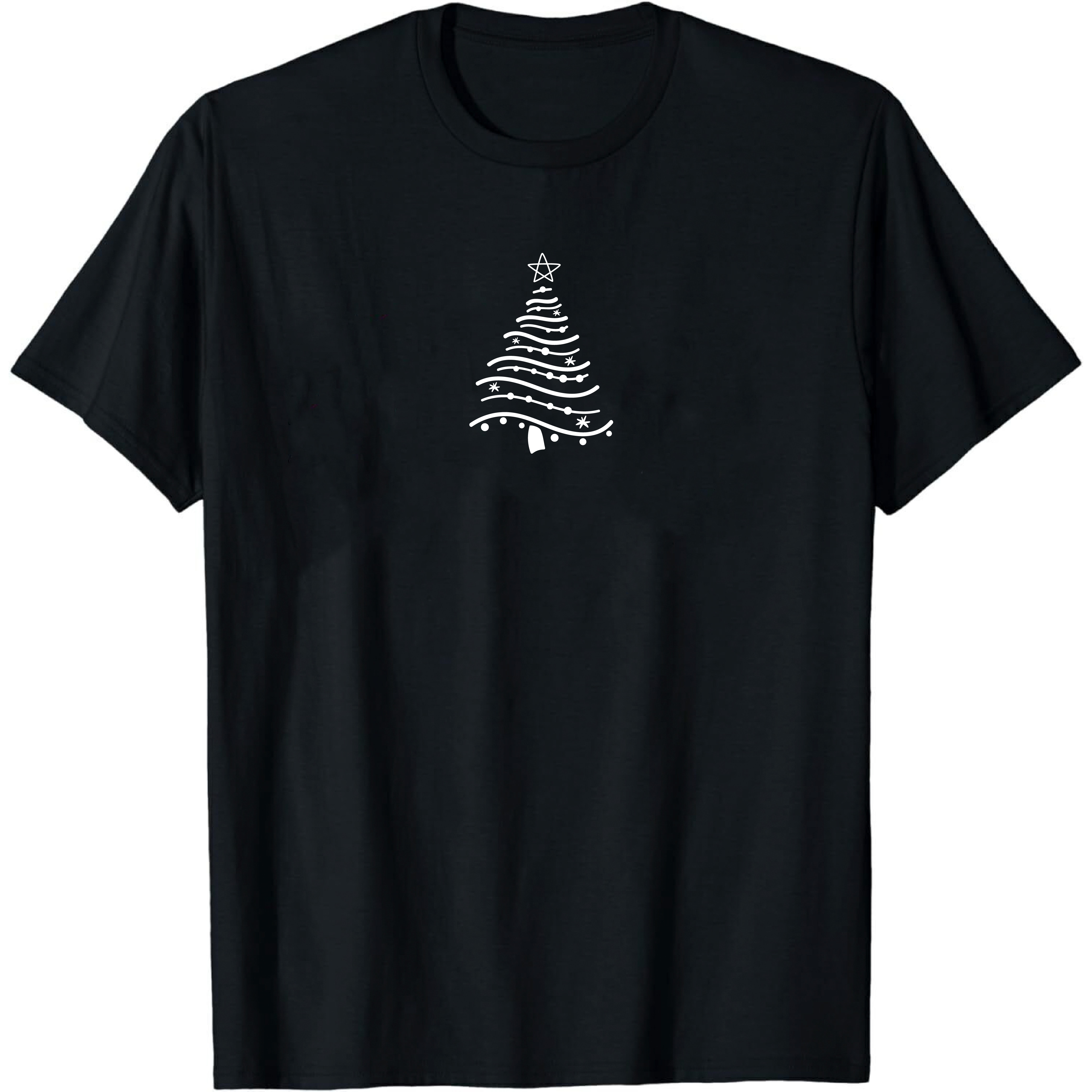 Adulte T-Shirt Arbre de Noël Monochrome Pour Noël Ver.3