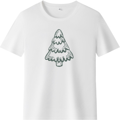T-shirt Mignon Sapin de Noël Simple Pour Noël VER.8