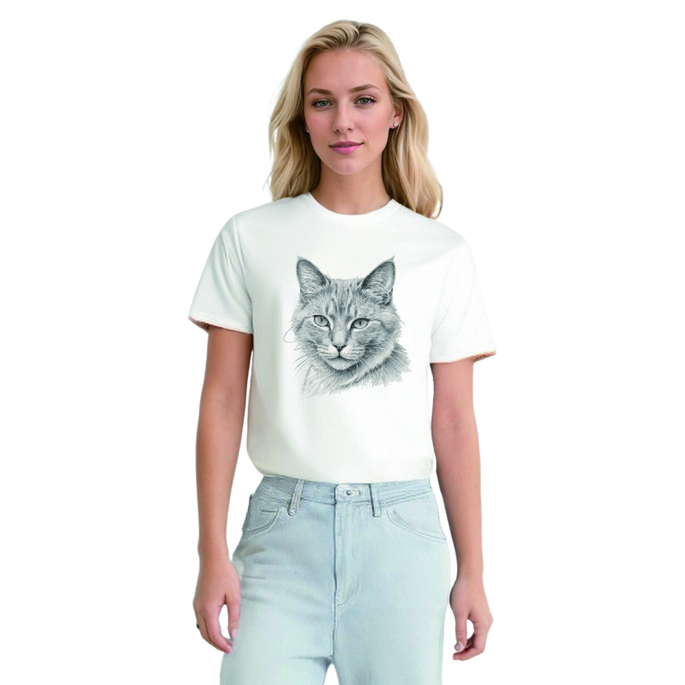 Animal Esquisse d'un Chat Mignon T-shirt