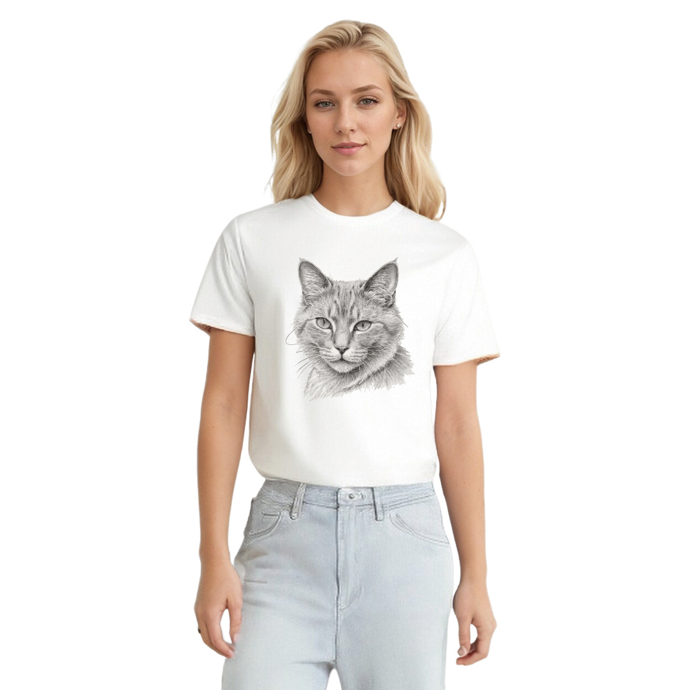 Animal Esquisse d'un Chat Mignon T-shirt
