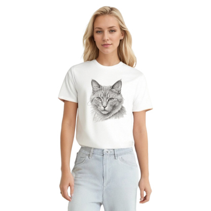 Animal Esquisse d'un Chat Mignon T-shirt