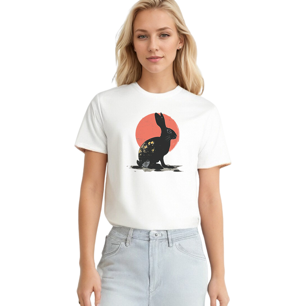 T-shirt Imprimé Blanc Animal ‘Labin’ Costume