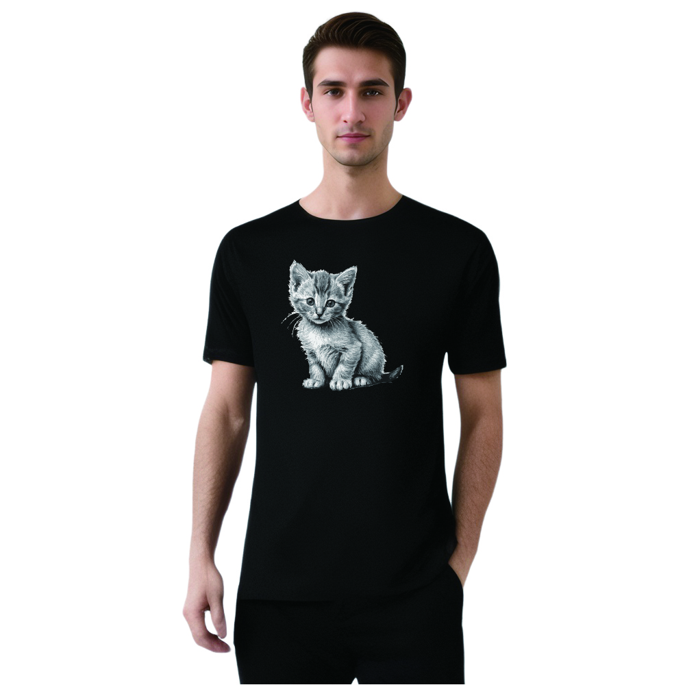 Animal Esquisse d'un Chat Mignon T-shirt Ver.2