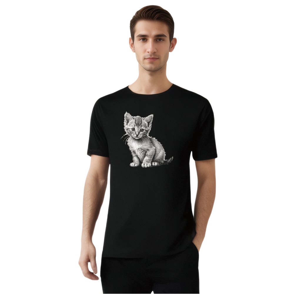 Animal Esquisse d'un Chat Mignon T-shirt Ver.2