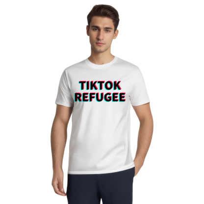 T-shirt Texte 'Tik Tok Refugee' Ver.5