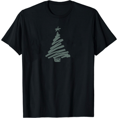 T-shirt Mignon Sapin de Noël Simple Pour Noël VER.10