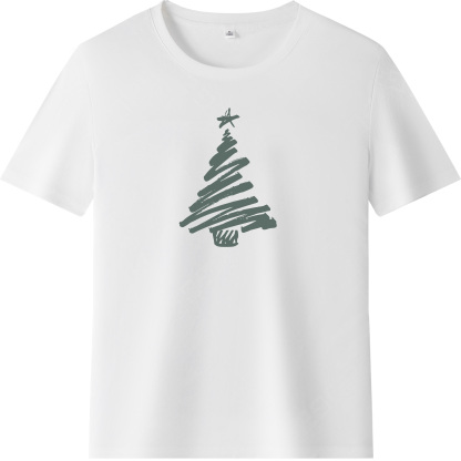 T-shirt Mignon Sapin de Noël Simple Pour Noël VER.10