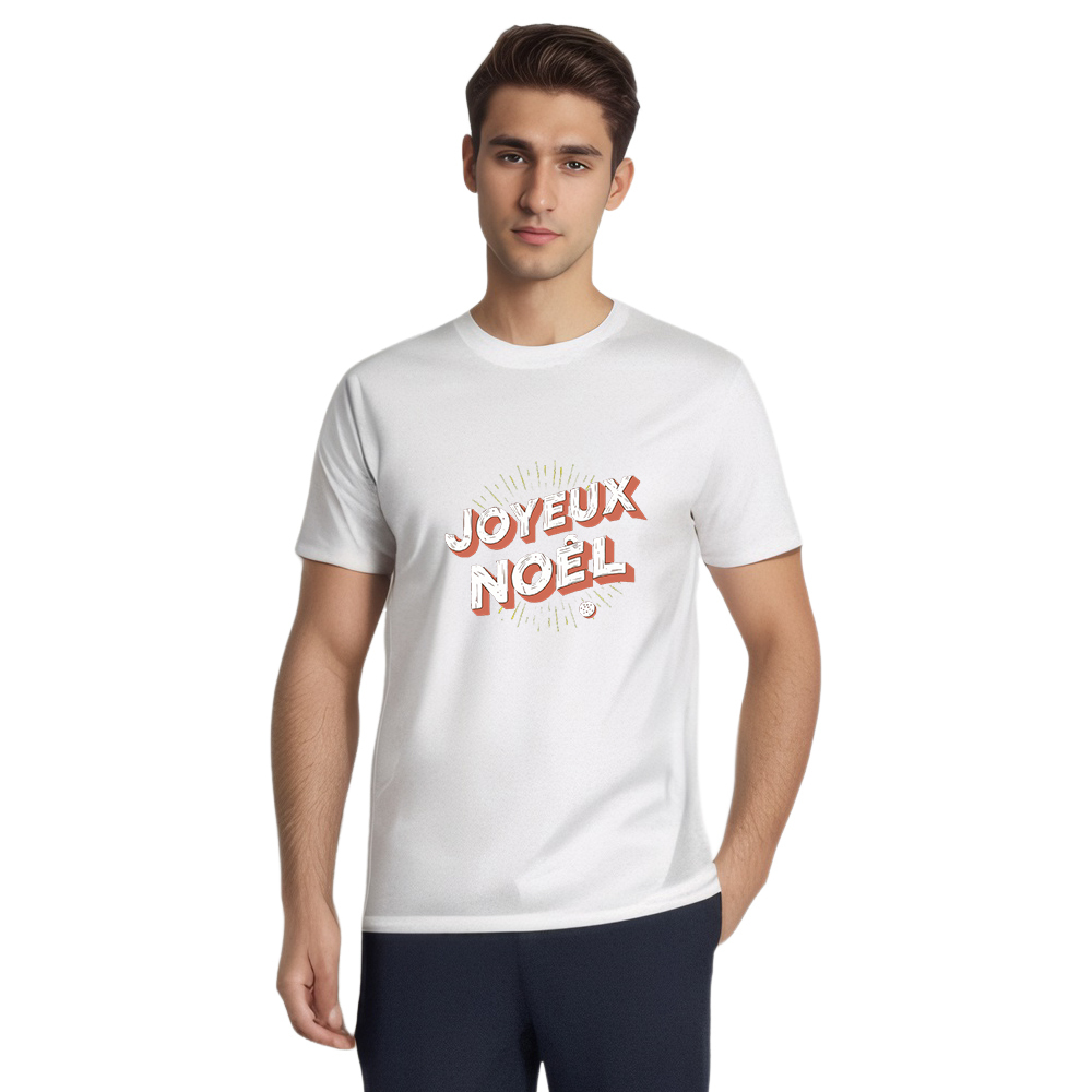 T-shirt Texte 'Joyeux Noël' Pour Noël Ver.7