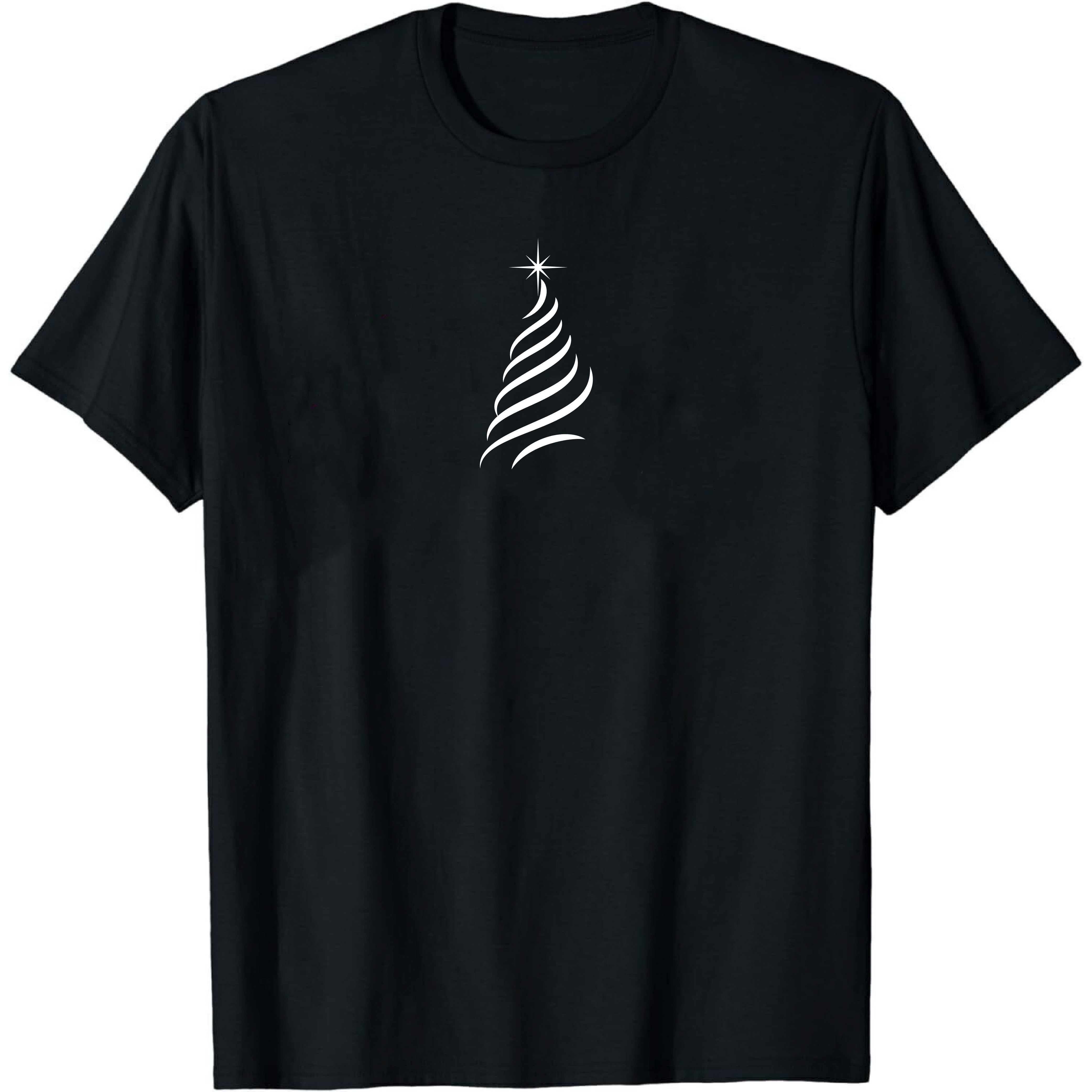 Adulte T-Shirt Arbre de Noël Monochrome Pour Noël Ver.6