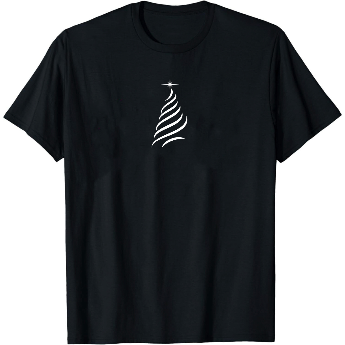 Adulte T-Shirt Arbre de Noël Monochrome Pour Noël Ver.6