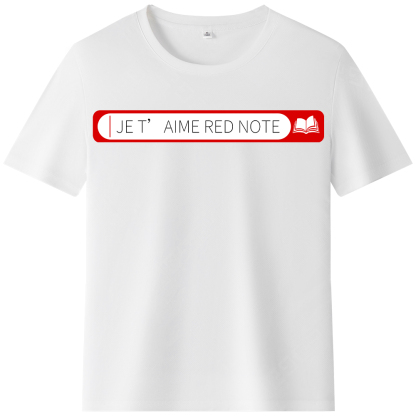 T-shirt Texte 'Je t’aime Red Note' Ver.3