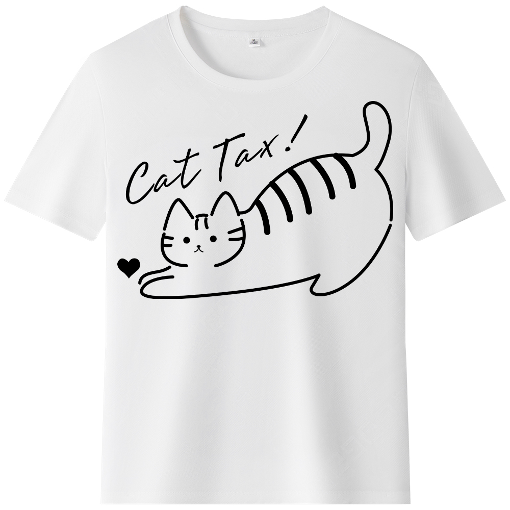 T-shirt Texte 'Cat Tax' Ver.5