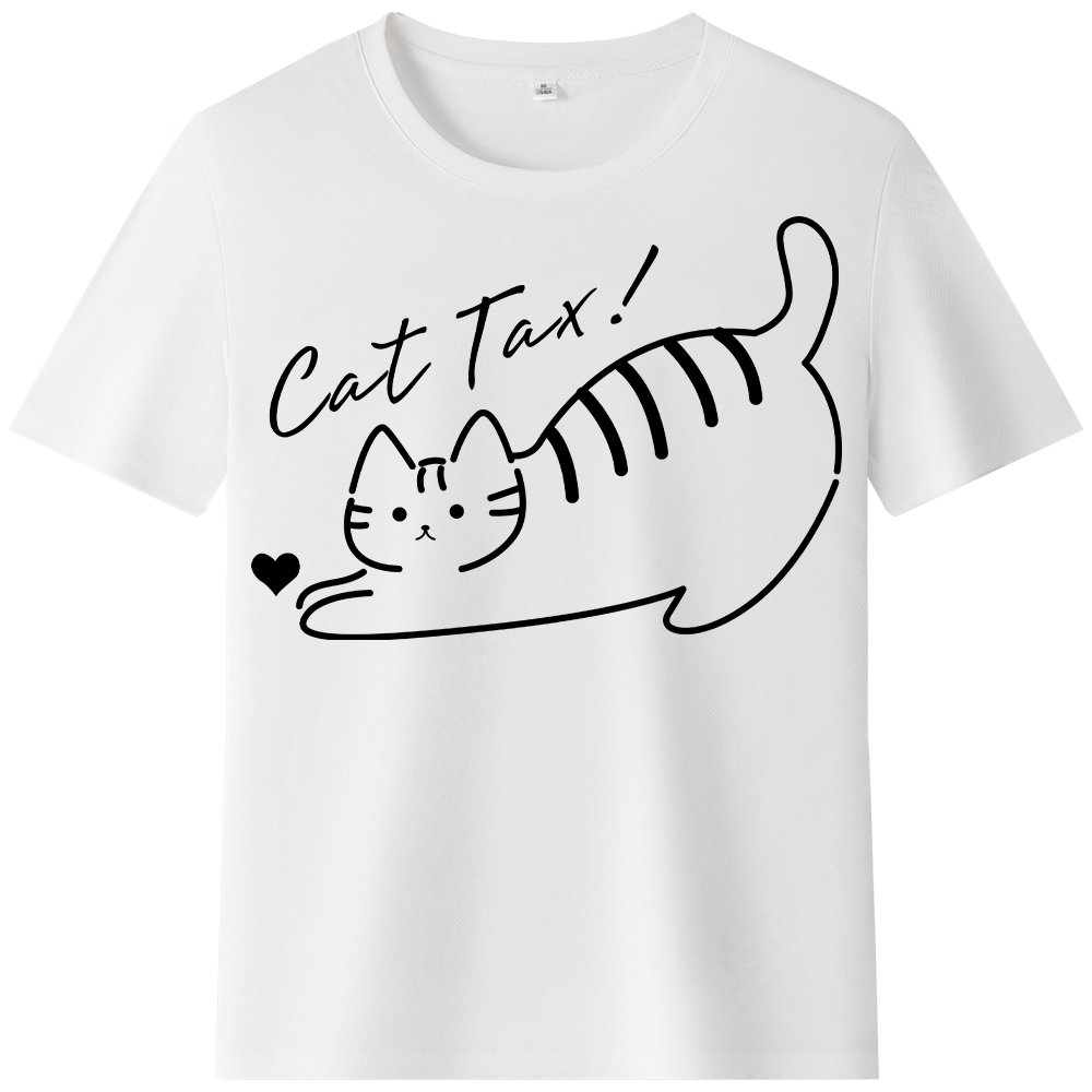 T-shirt Texte 'Cat Tax' Ver.5