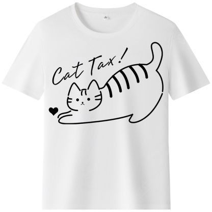 T-shirt Texte 'Cat Tax' Ver.5