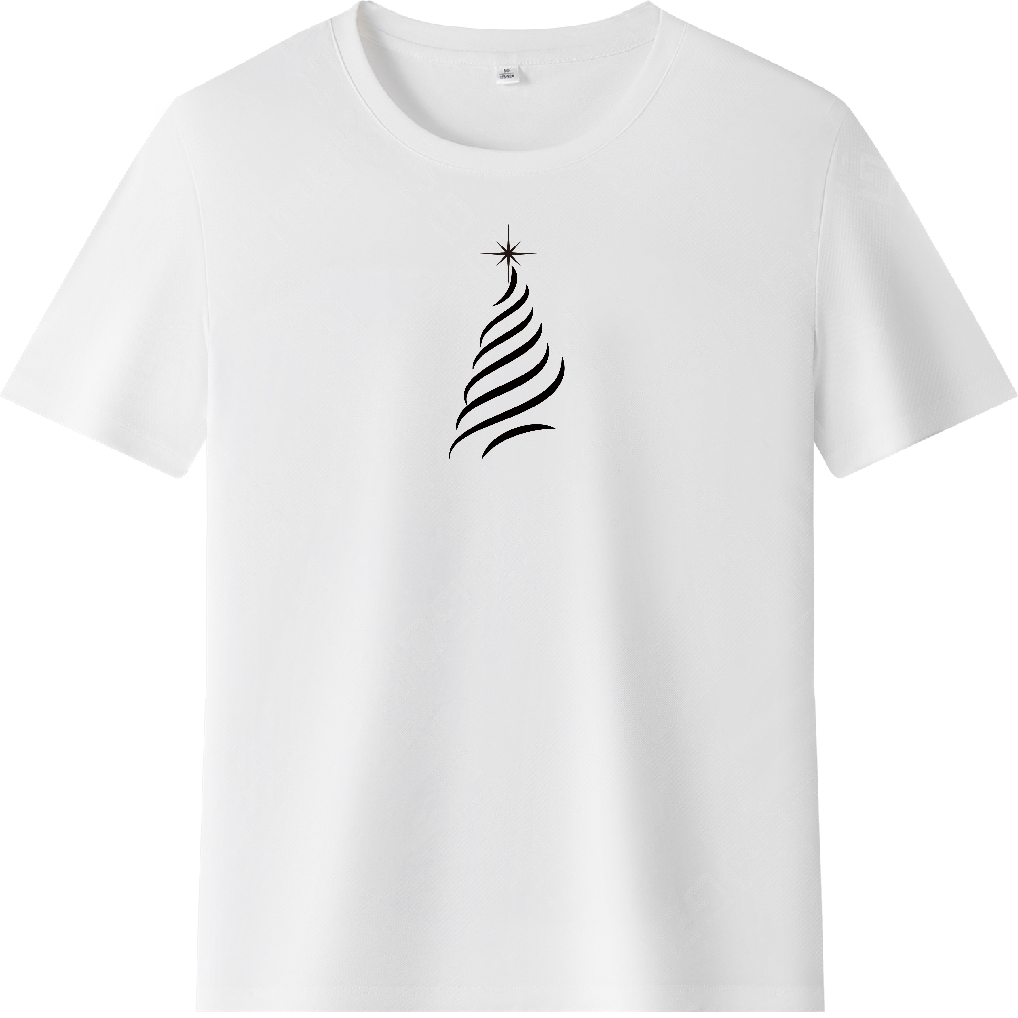 Adulte T-Shirt Arbre de Noël Monochrome Pour Noël Ver.6