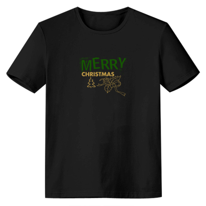 T-shirt Texte 'Merry Christmas' Pour Noël