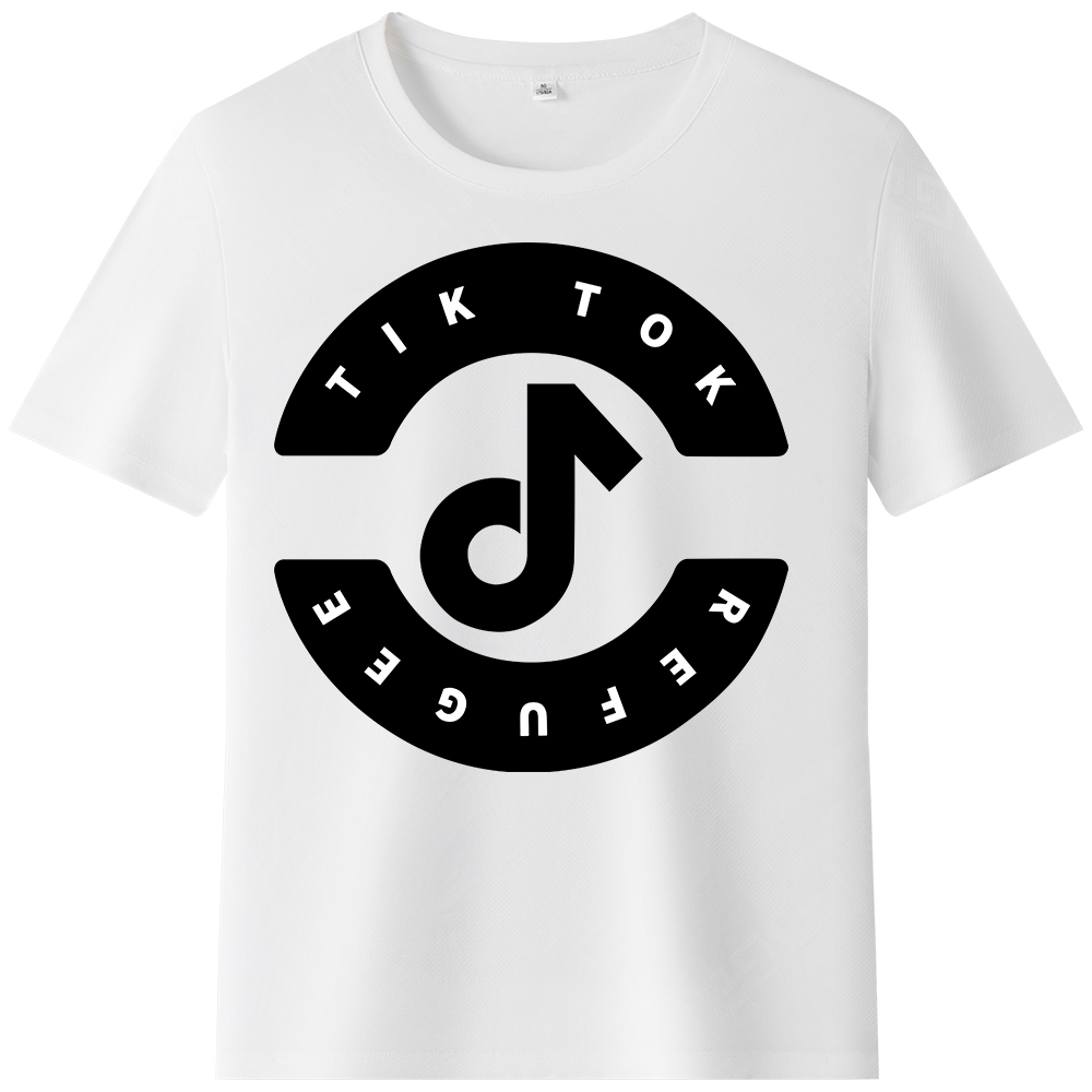 T-shirt Texte 'Tik Tok Refugee' Ver.10