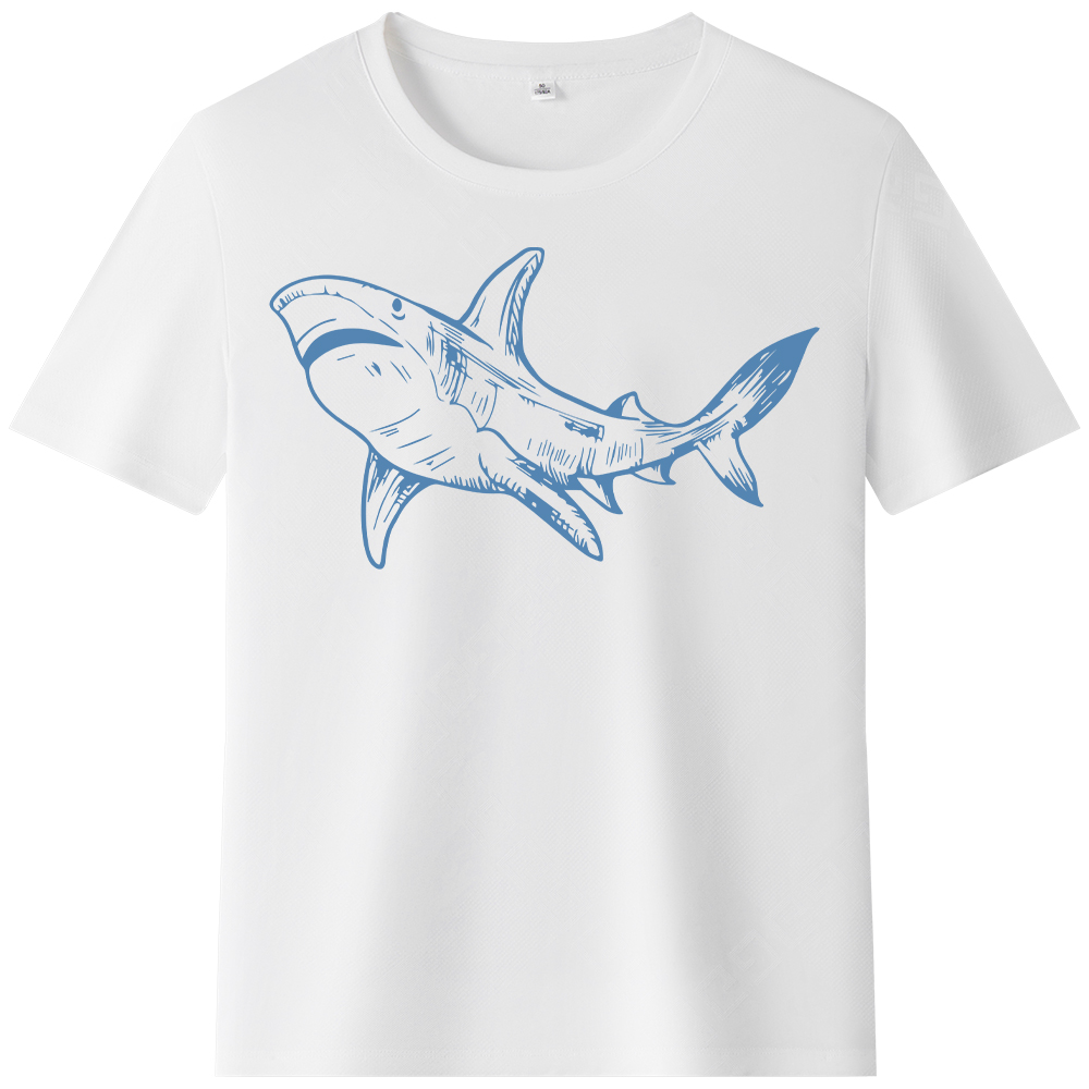 T-shirt Animal Lignes Simples - Requins