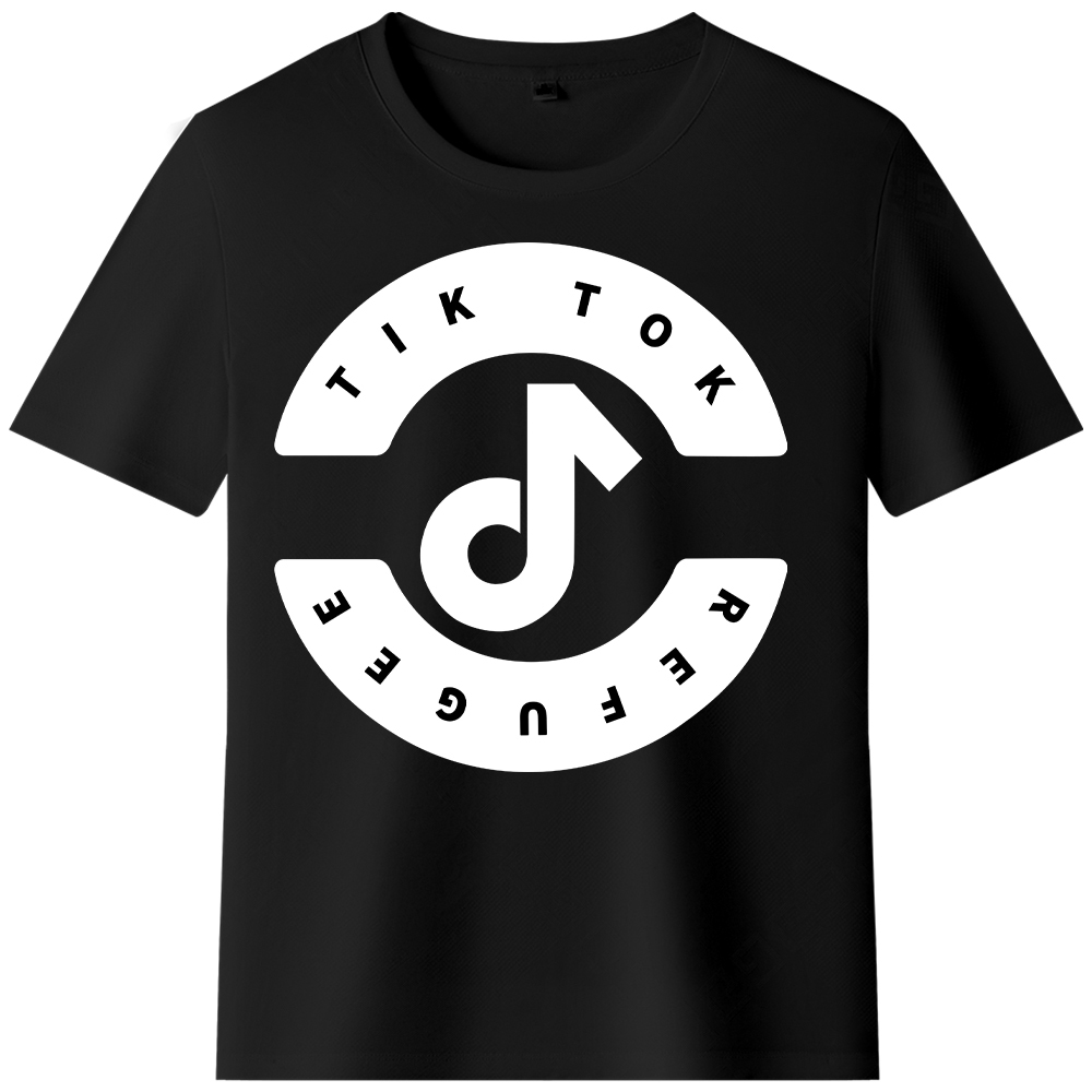 T-shirt Texte 'Tik Tok Refugee' Ver.10