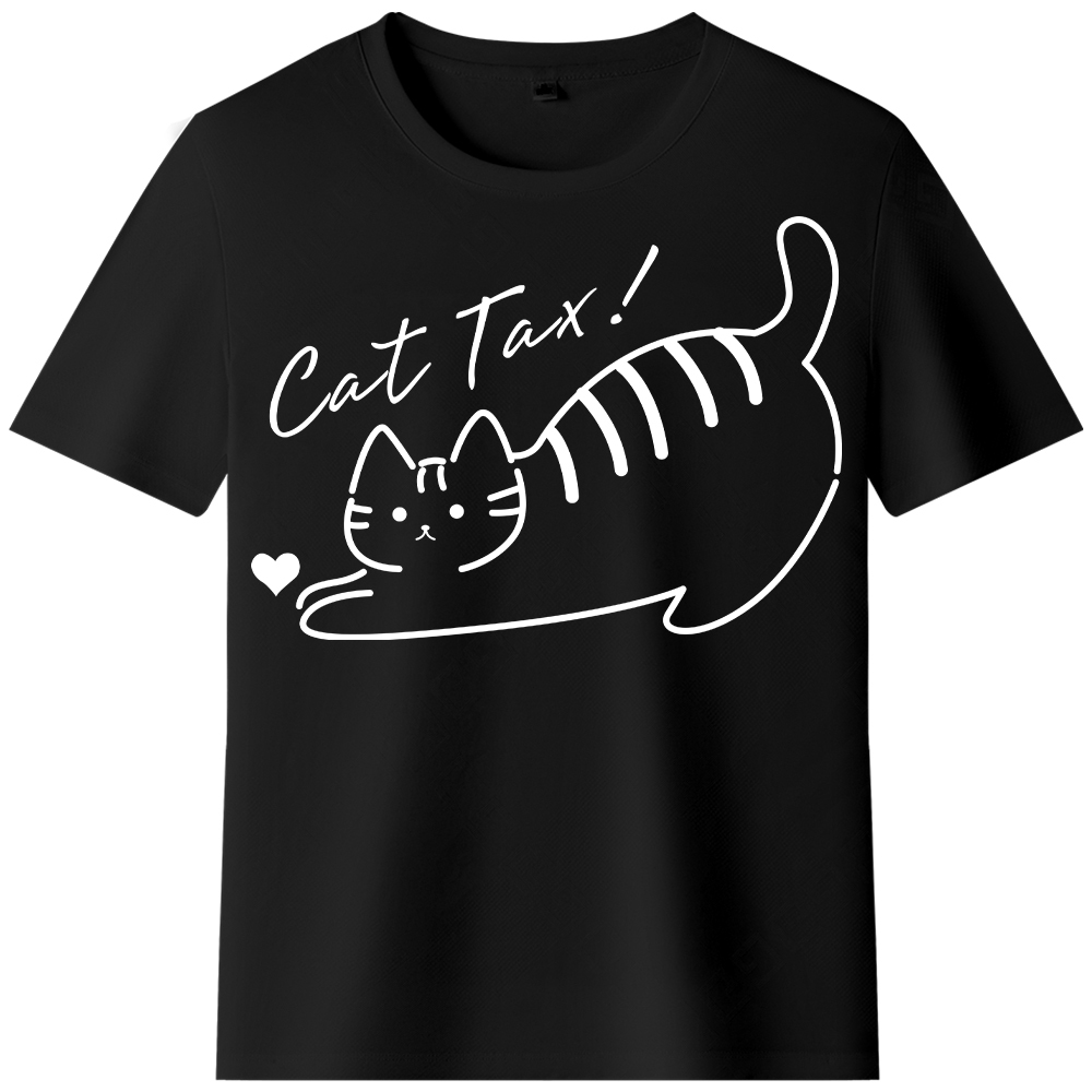 T-shirt Texte 'Cat Tax' Ver.5