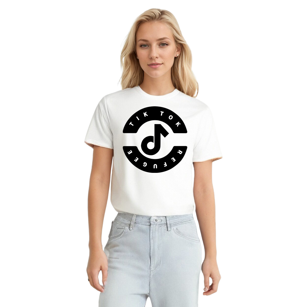 T-shirt Texte 'Tik Tok Refugee' Ver.10