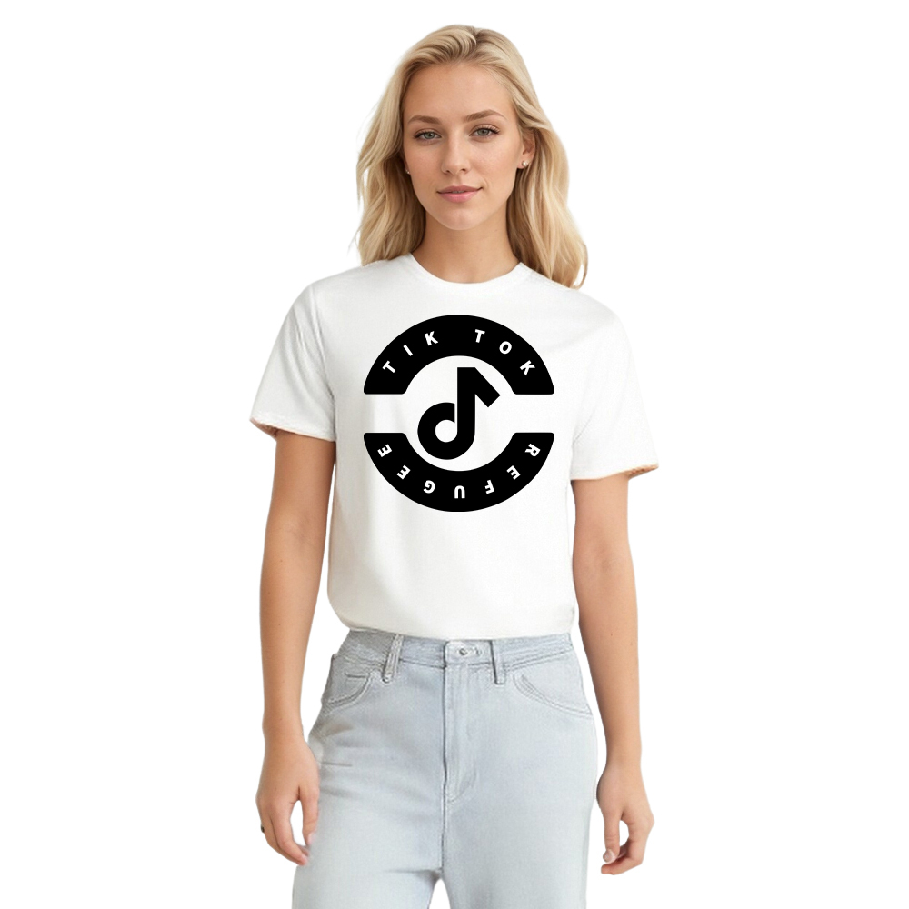 T-shirt Texte 'Tik Tok Refugee' Ver.10
