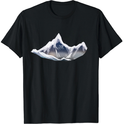 T-shirt Adulte Naturellement Montagne Enneigée Costume Ver.C