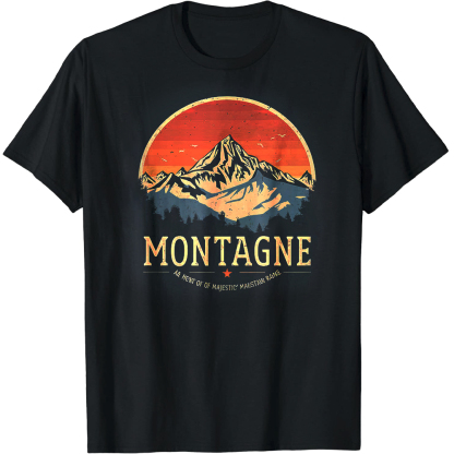 T-shirt Adulte Naturellement Montagne Costume Ver.B