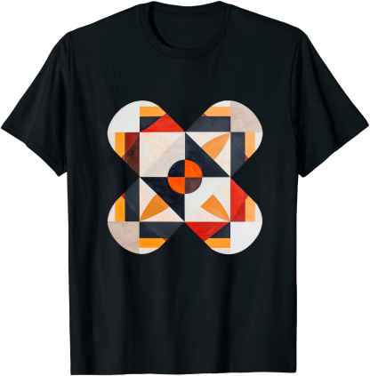 T-shirt Imprimé Figure Géométrique Costume Ver.D
