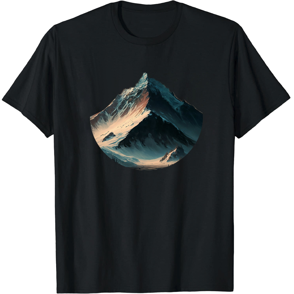 T-shirt Adulte Naturellement Montagne Enneigée Costume Ver.B
