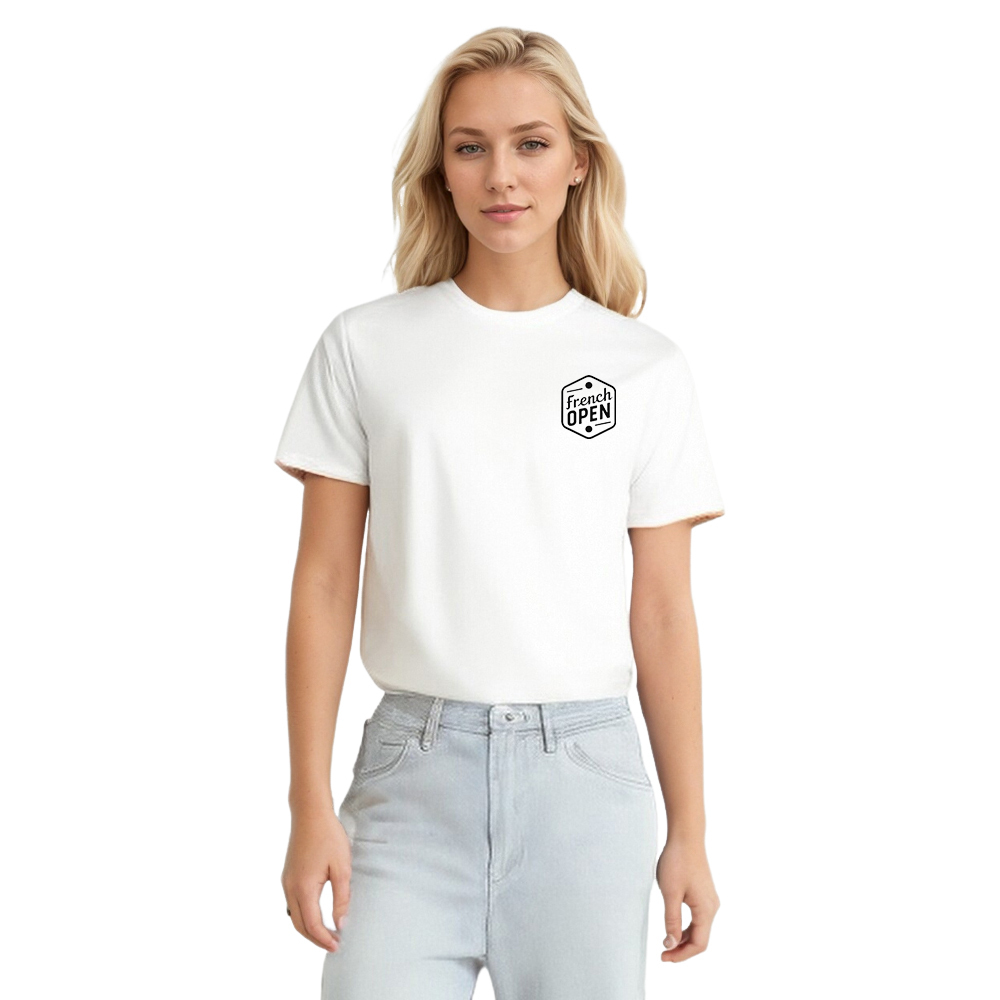 T-shirt Sport Tennis Texte 'French Open' Costume Ver.B