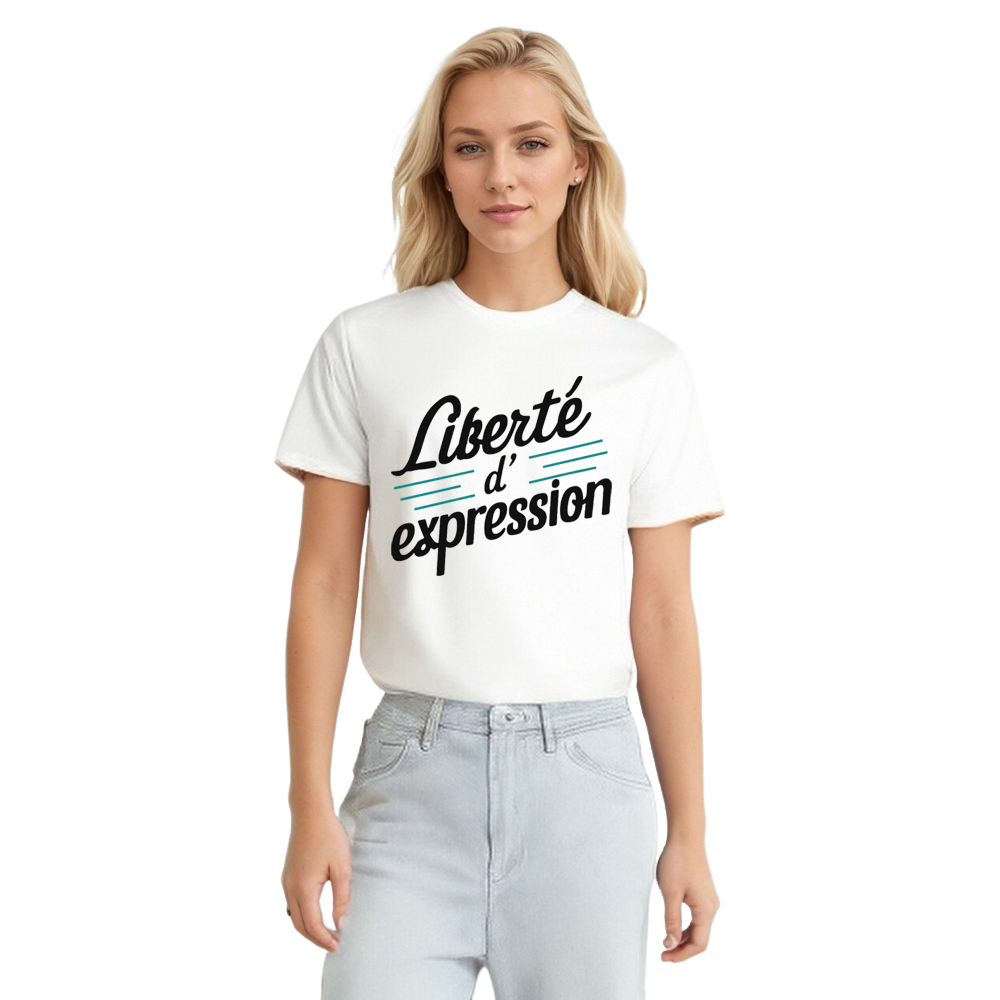 T-shirt Texte 'Liberté d'Expression' Costume Ver.2