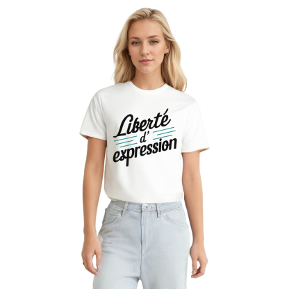 T-shirt Texte 'Liberté d'Expression' Costume Ver.2