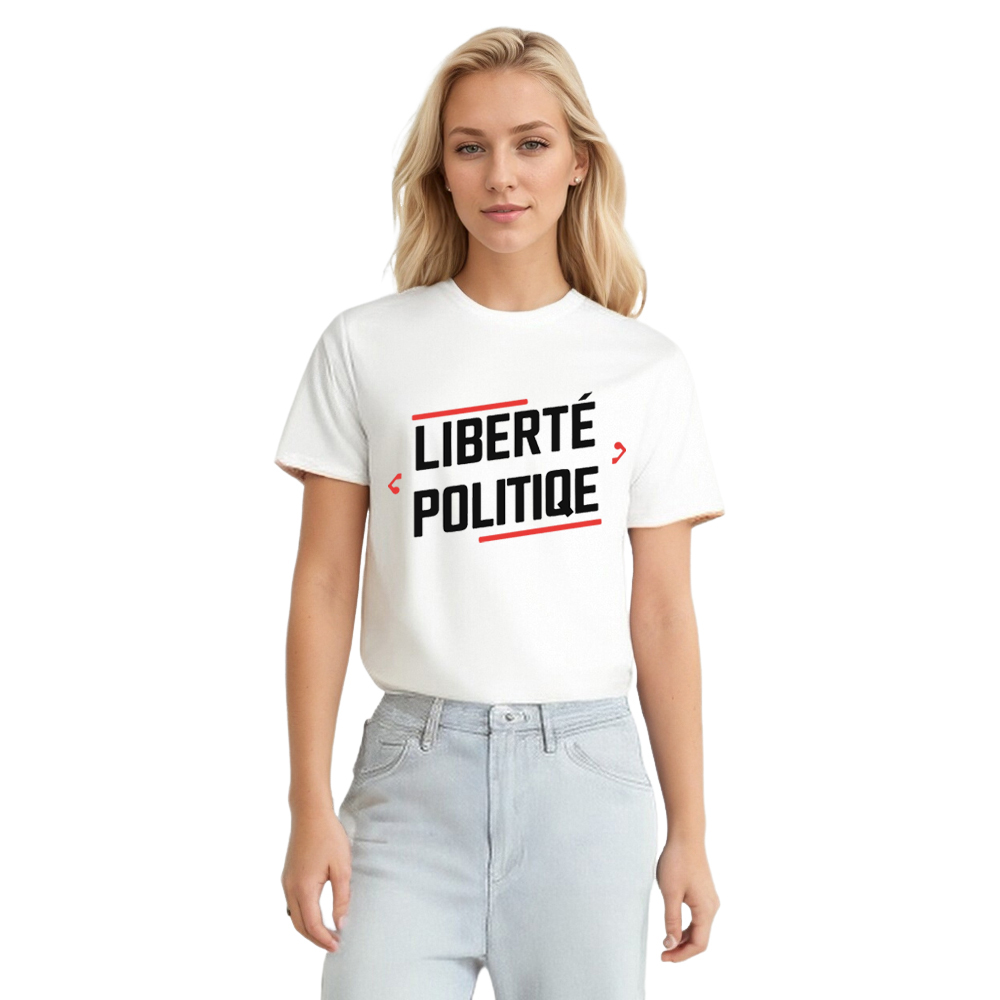 T-shirt Texte 'Liberté Politique' Costume Ver.2