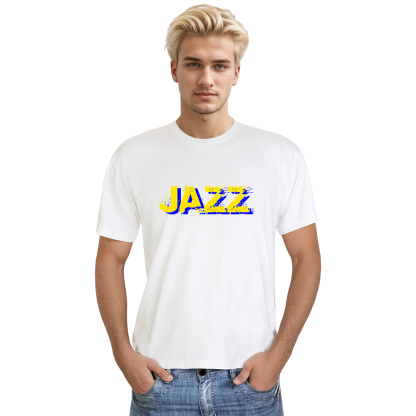 T-shirt Blanc et Noir 'Jazz' Costume