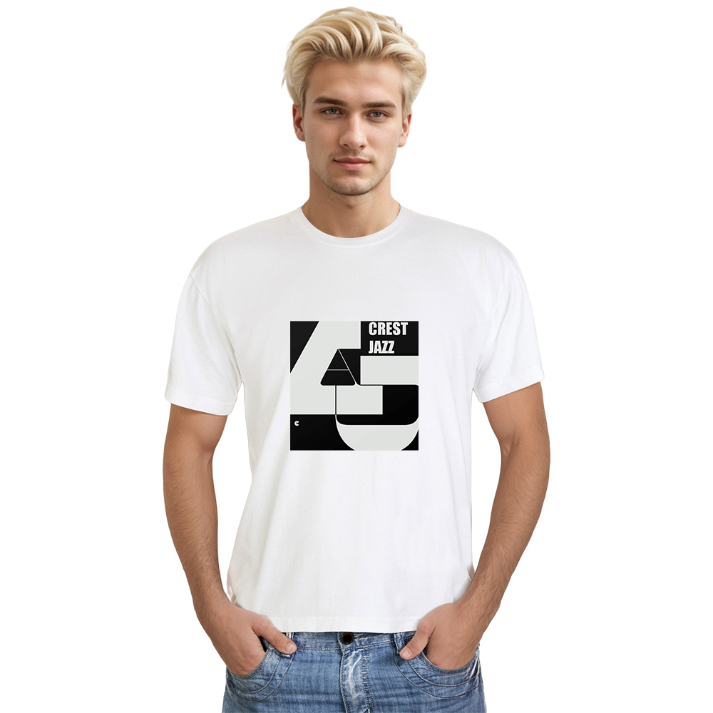 T-shirt Blanc et Noir 'Crest Jazz' Costume Ver.A