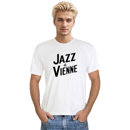 T-shirt Blanc et Noir 'Jazz à Vienne' Costume Ver.2