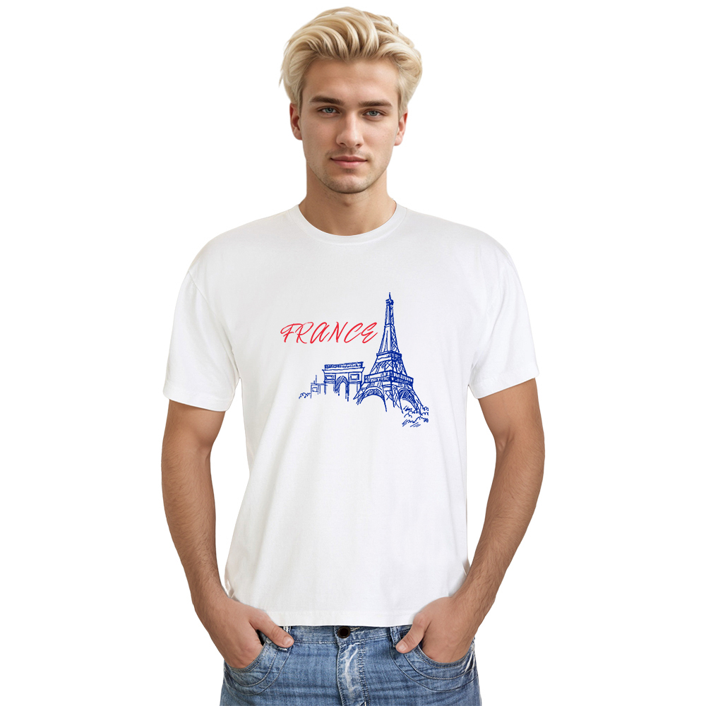 Adulte France Tour Eiffel Français T-shirt Ver.2