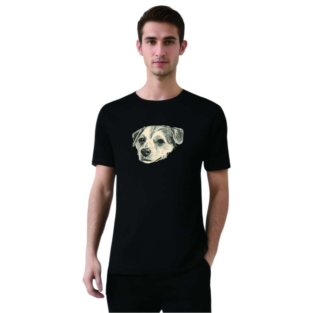 Animal Esquisse d'un Chiot Mignon T-shirt Ver.B