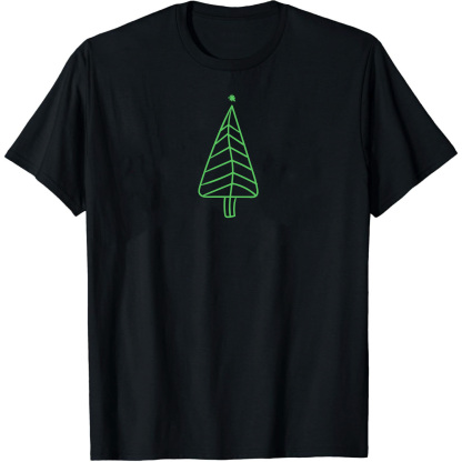 T-shirt Mignon Sapin de Noël Simple Pour Noël VER.2