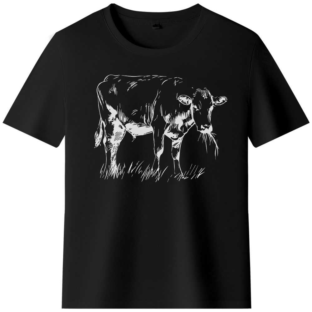 T-shirt Lignes Simples - Vache