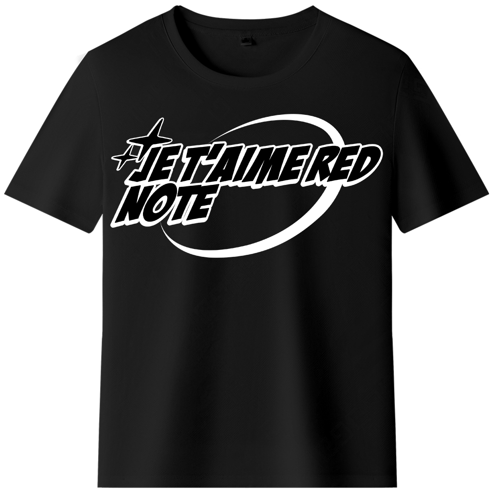 T-shirt Texte 'Je t’aime Red Note'