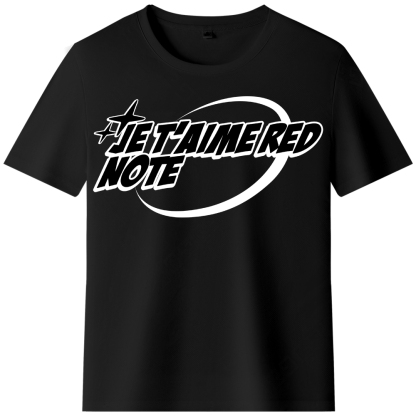 T-shirt Texte 'Je t’aime Red Note'