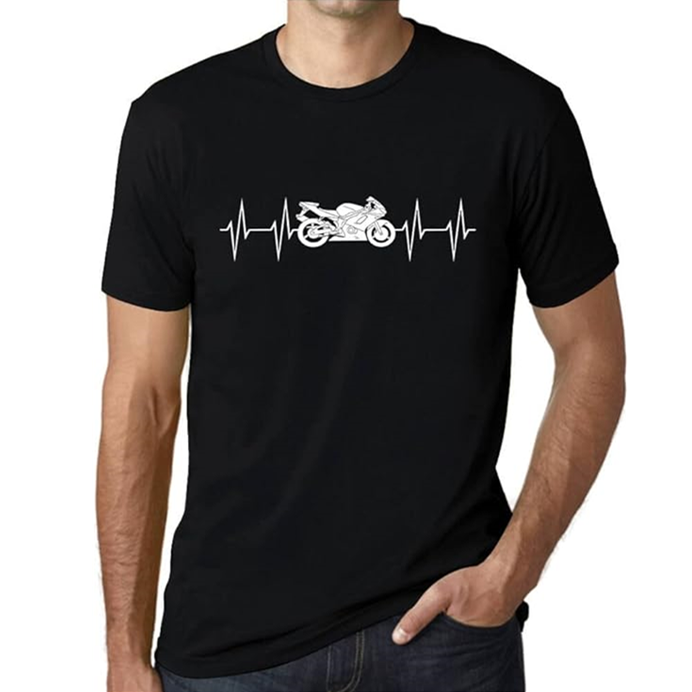 T-shirt Homme Battement De Cœur De La Moto Costume