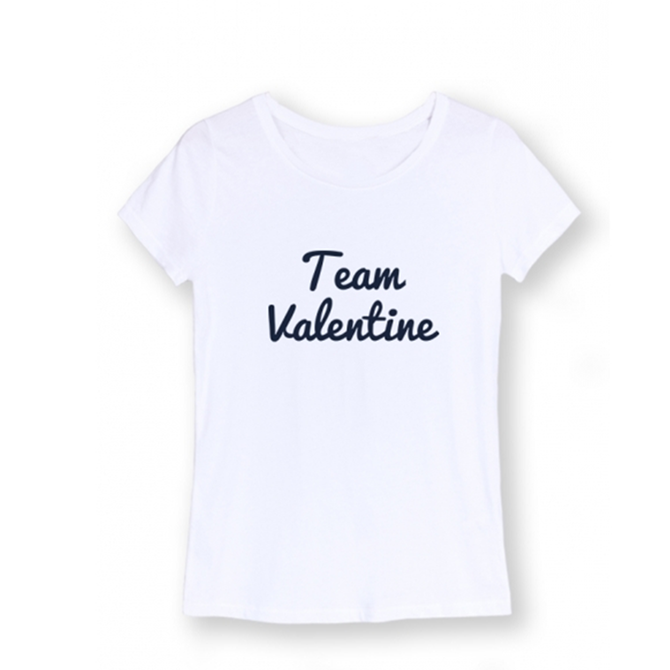 T-shirt Team Valentine Femme Personnalisable pour Mariage ou EVJF
